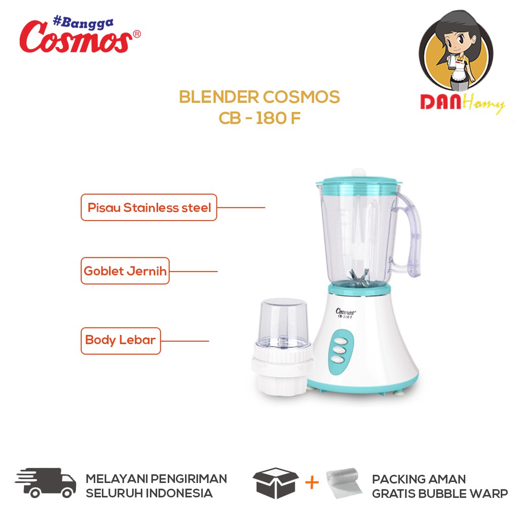 BLENDER COSMOS CB180F TRINITY BELENDER COSMOS GOBLET PLASTIK ANTI PECAH 1.5L PELUMAT MAKANAN