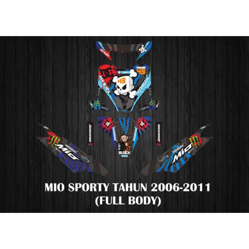 stiker striping decal variasi MIO SPORTY thn.2006-2012(full body)CARTOON
