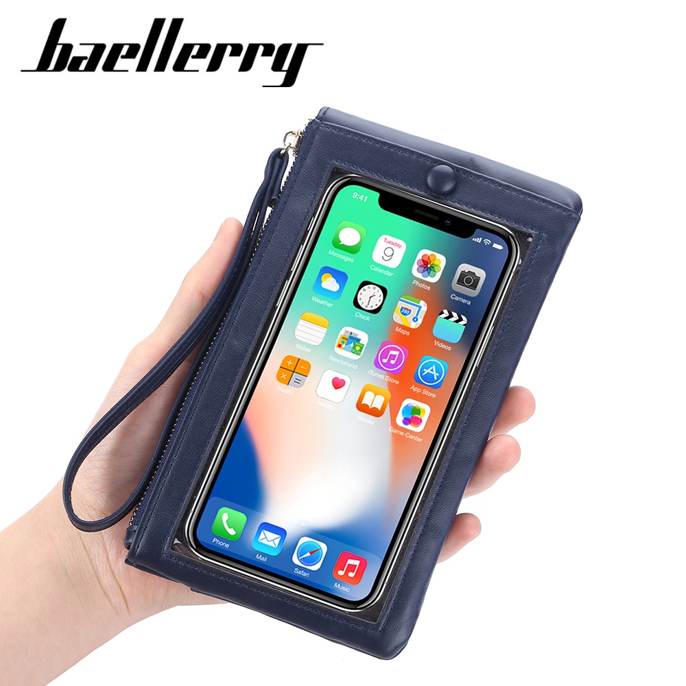 BAELLERRY N8562 Dompet Wanita Panjang Clutch Dompet Handphone Bahan Kulit PU Leather WATCHKITE WKOS