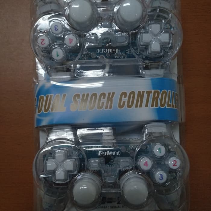 PC DUAL SHOCK CONTROLLER / JOYSTICK USB - TRANSPARENT