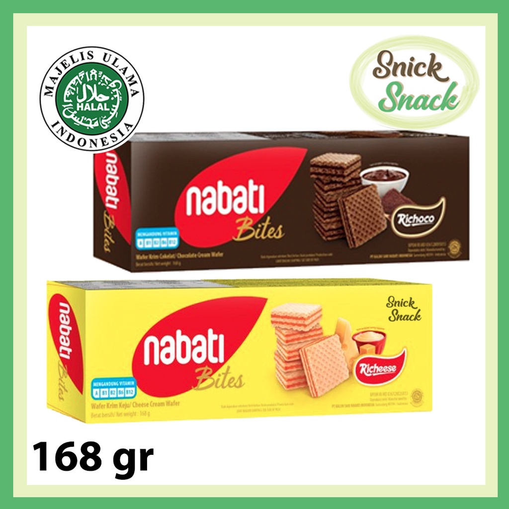 

Nabati Bites 163 gr Wafer box Richeese Keju dan Coklat Richoco 122 gr