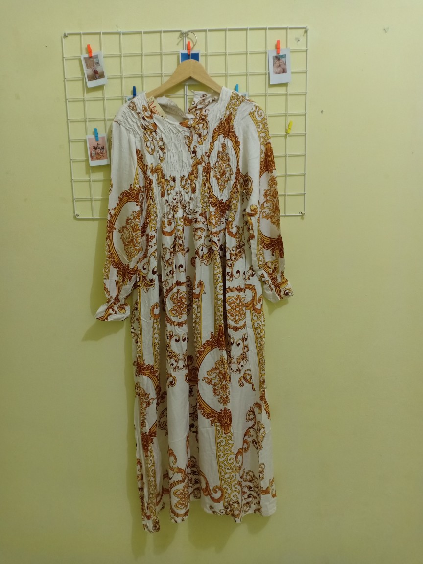 Maxy Sultan Ester Gamis Katun Rayon Xl Homey Bunga Muslim Grosir Murah Batik Serut Tali Rempel Busui