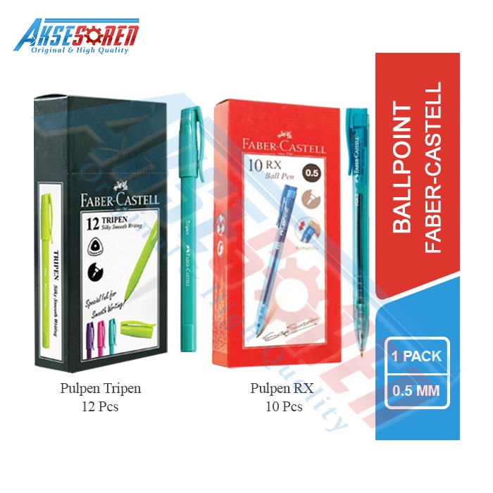 

Pulpen RX Ball Pen Faber-Castell [0.5 mm/1 Pack/10 Pcs] / Ballpoint Pena Pen Faber Castell 1 Pak