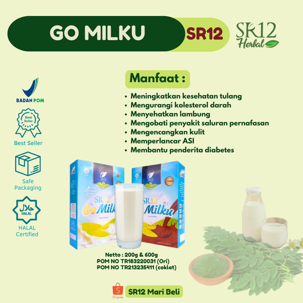 

GO MILKU SR12/SUSU KAMBING ETAWA/ SUSU GO MILKU TERLARIS..!!!/ SUSU KESEHATAN/BOOSTER ASI/PENAMBAH NAFSU MAKAN/PENURUN KOLESTEROL/SUSU DIABETES