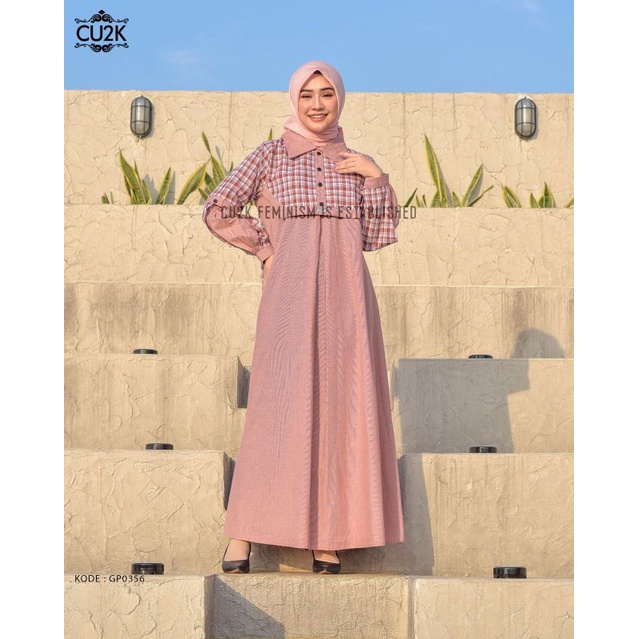 Dress Cu2k Terbaru Calista Gamis Wanita Modern Original Brand Cucuk Feminism Is Established Fashion 