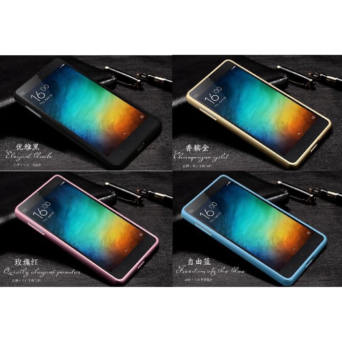 Alumunium Tempered Glass Bumper Hard BackCase  Xiaomi mi4i mi4c mi 4