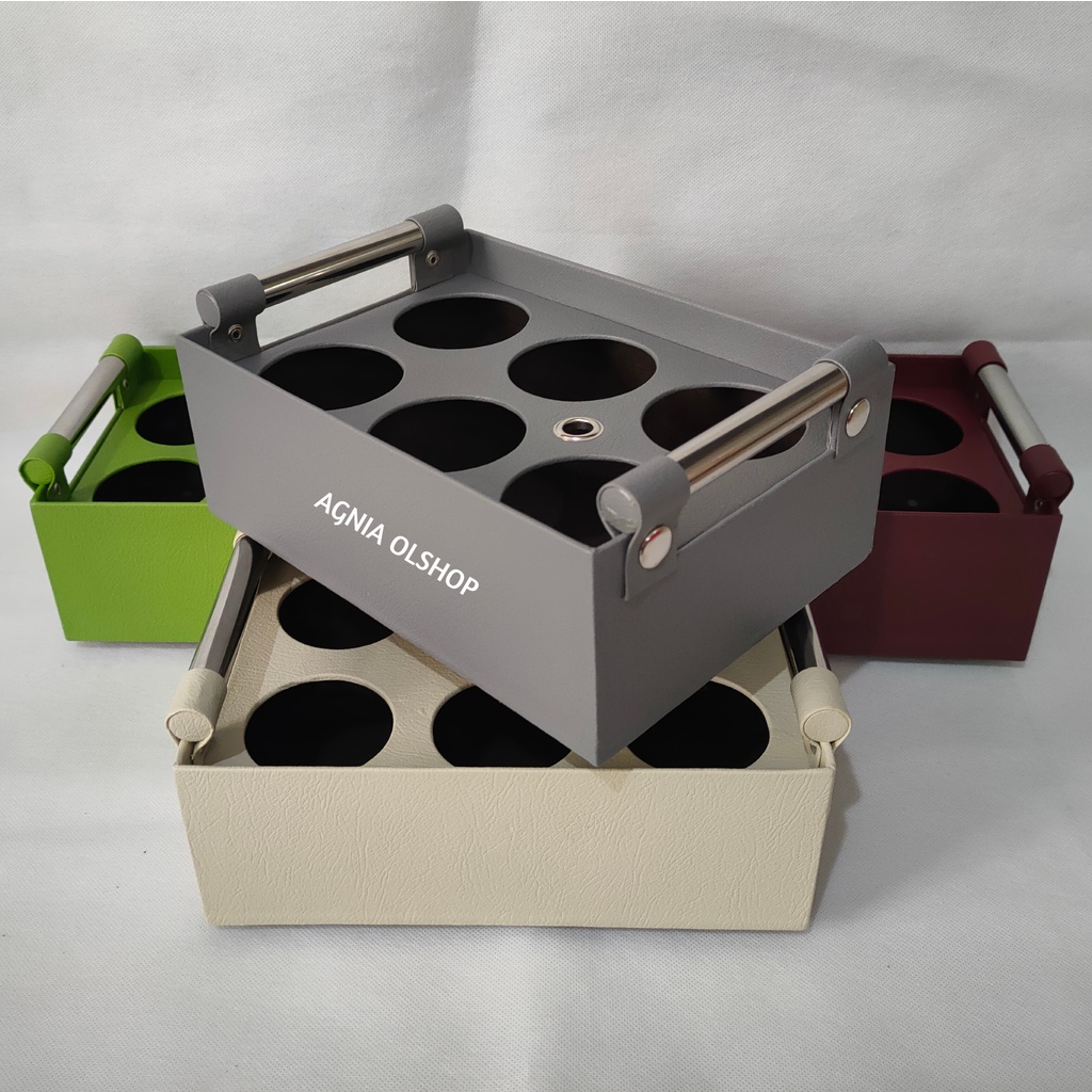 Rak Aqua Gelas Isi 6 Cup Model Kotak Tempat Air Mineral Gelas Keranjang Keranjang Aqua Gelas Stainle