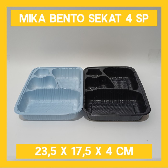 MIKA BENTO SEKAT 4 SP / TRAY BENTO BINTANG SEKAT 4 ISI 25 SET