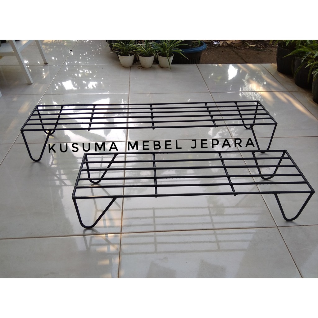 Rak Bunga Rangka Besi - Panjang 1meter & Tinggi 20cm