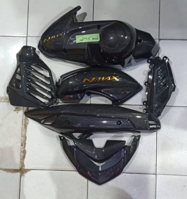 Cover tutup bodi carbon yamaha nmax 1set cover stang filter cvt knalpot ducktrail radiator bodi zoro