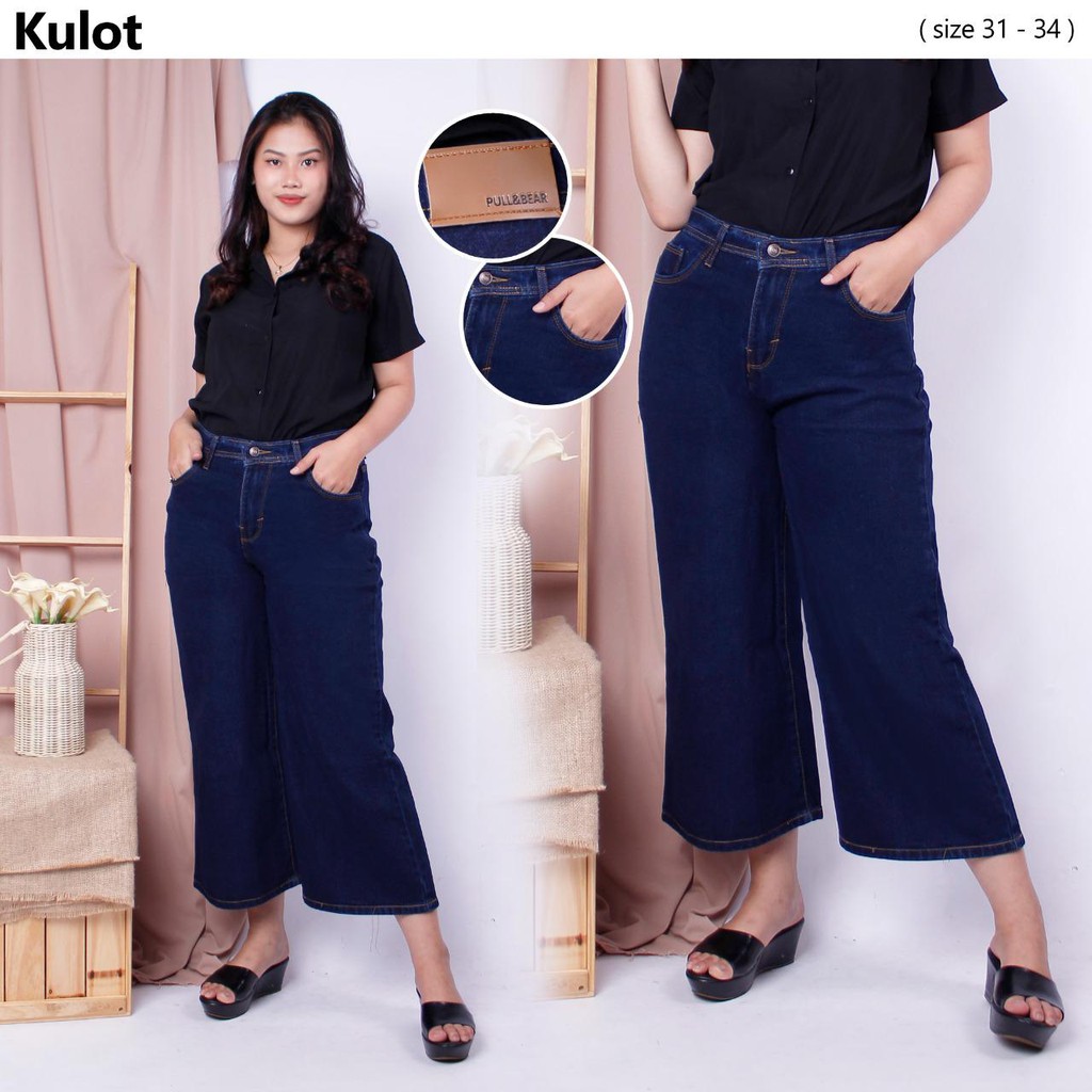 Kulot Jeans Dark Blue Jumbo