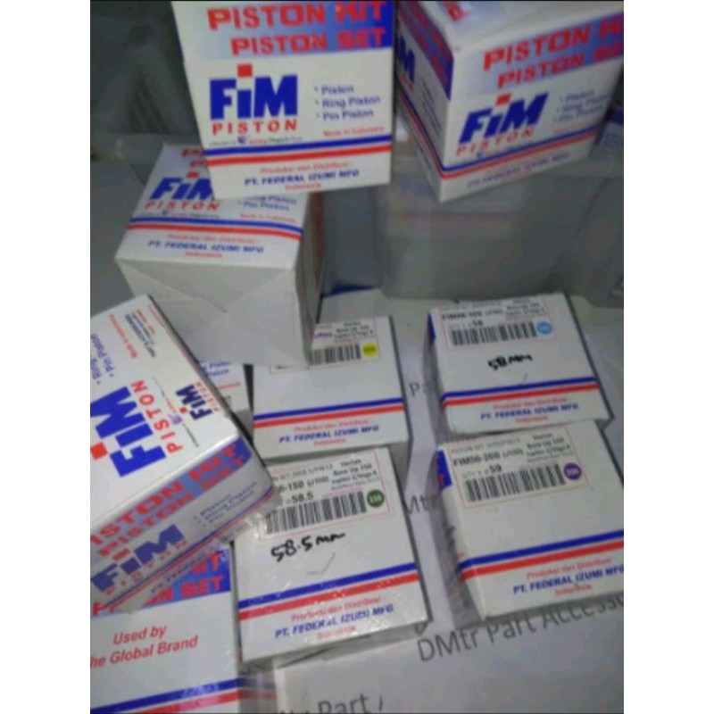 Piston Seher Seker FIM 57 - 57.5 - 58 - 59 mm - Jupiter - PIN PEN 13 - Bore Up Series -  Izumi FIM56-2