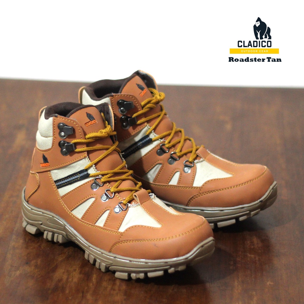 Sepatu Safety Ujung Besi Boots Safety hiking tracking Pria Cladico Roadster Tinggi