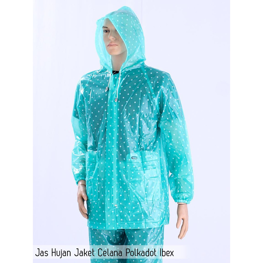 Jas Hujan Polkadot IBEX | Raincoat | Mantel Hujan