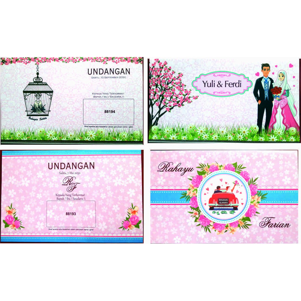 Undangan Pernikahan Murah / erba 88193, 88194, 88186