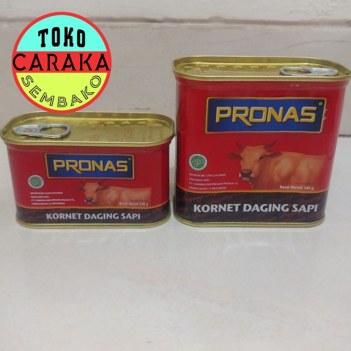 

f0fjhubfe00 Kornet Daging Sapi Kaleng Corned Beef Can Pronas Besar 340G DsGk