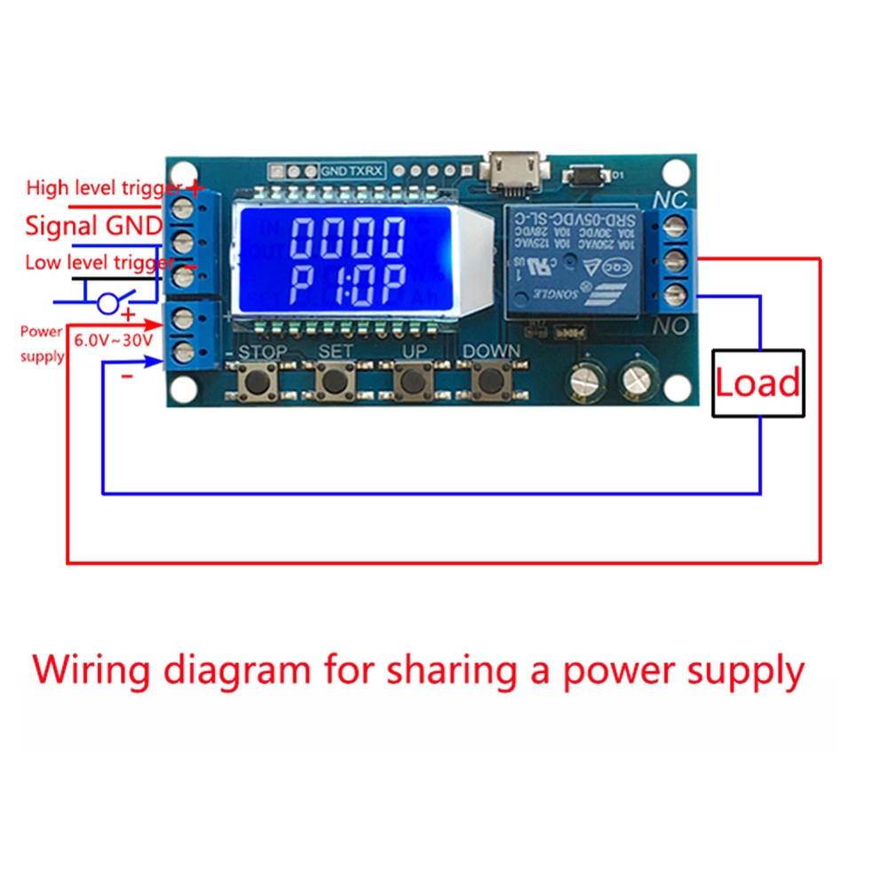 〖Factory Supplier/COD〗Timming Circuit Switch LCD dengan micro USB 5.0V Warna Hitam