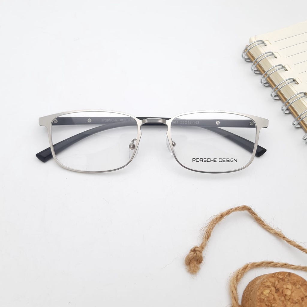 Frame Kacamata Porsche 9861 Silver Black