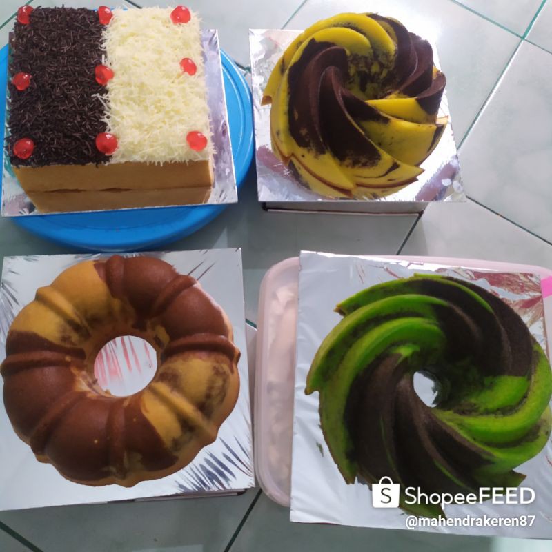 

Marmer Butter cake & Pandan ketan Hitam