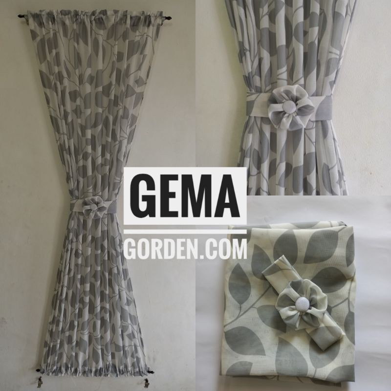 GORDEN JENDELA MINIMALIS GORDEN IKAT KUPU KUPU ABU MURAH