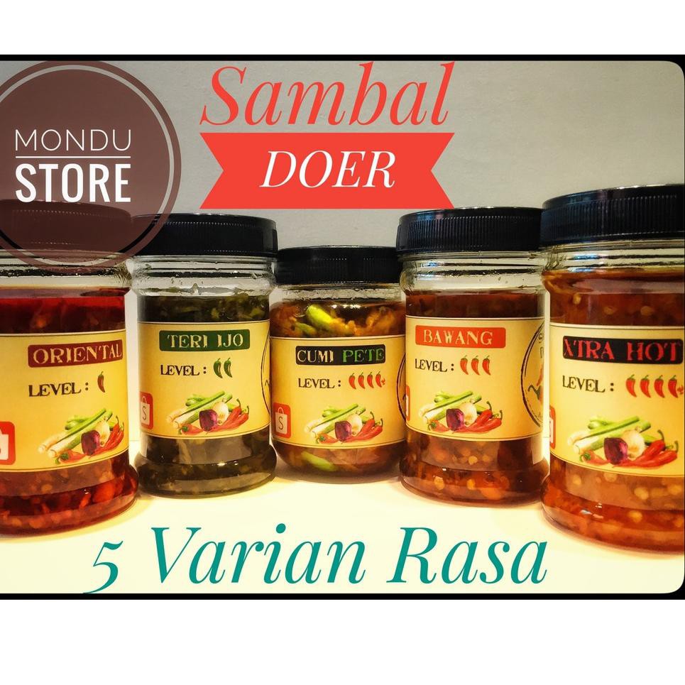 

Sedia Disini SAMBAL DOER : CUMI PETE, EXTRA PEDAS, SAMBAL BAWANG, SAMBAL TERI IJO, SAMBAL ORIENTAL.