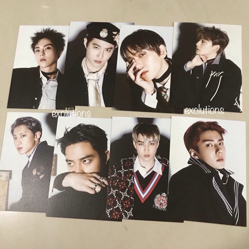 EXO Tempo Official Postcard [BACA DESC] DMUMT Xiumin Suho Baekhyun Chen Chanyeol DO Kai Sehun PC