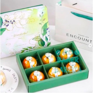 Mooncake Box 75gr Wonder leaves 005059 kotak mooncake 75 - 80gr sekat6