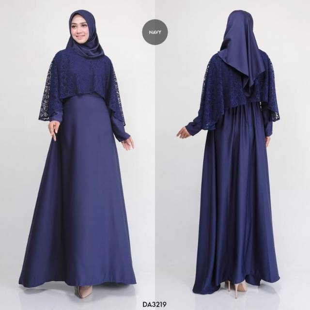 AMELIA CAPE BROCADE FIT TO L Gamis Wanita Sesuai Gambar Original Realpict