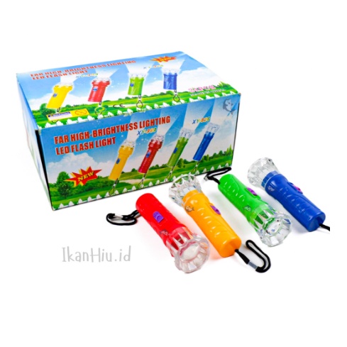 Gantungan Kunci Senter LED Free Baterai - Mini Portable Flashlight - Mainan Souvenir Kecil - Lampu Putih Baterai Lithium