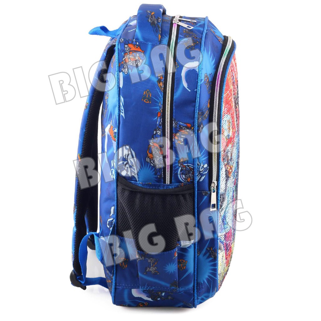 Tas Ransel Anak Laki Laki Karakter POWER RANGERS &amp; BATMAN - Tas Ransel Model Usap / Swipe + BOTOL
