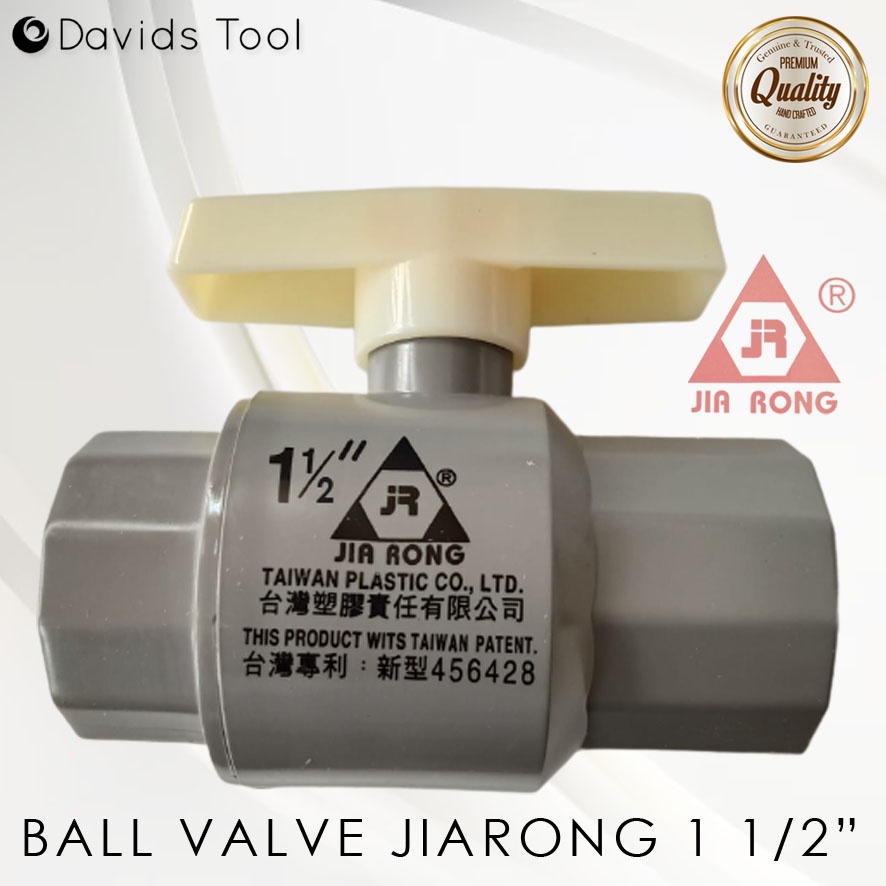 Stop Kran Ball Valve Pvc Jiarong 11/2 Inch