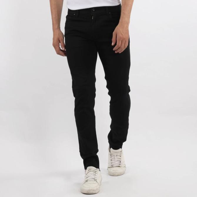 Edwin Celana Chinos Pria Monaco Slim Fit Stretch Warna Black