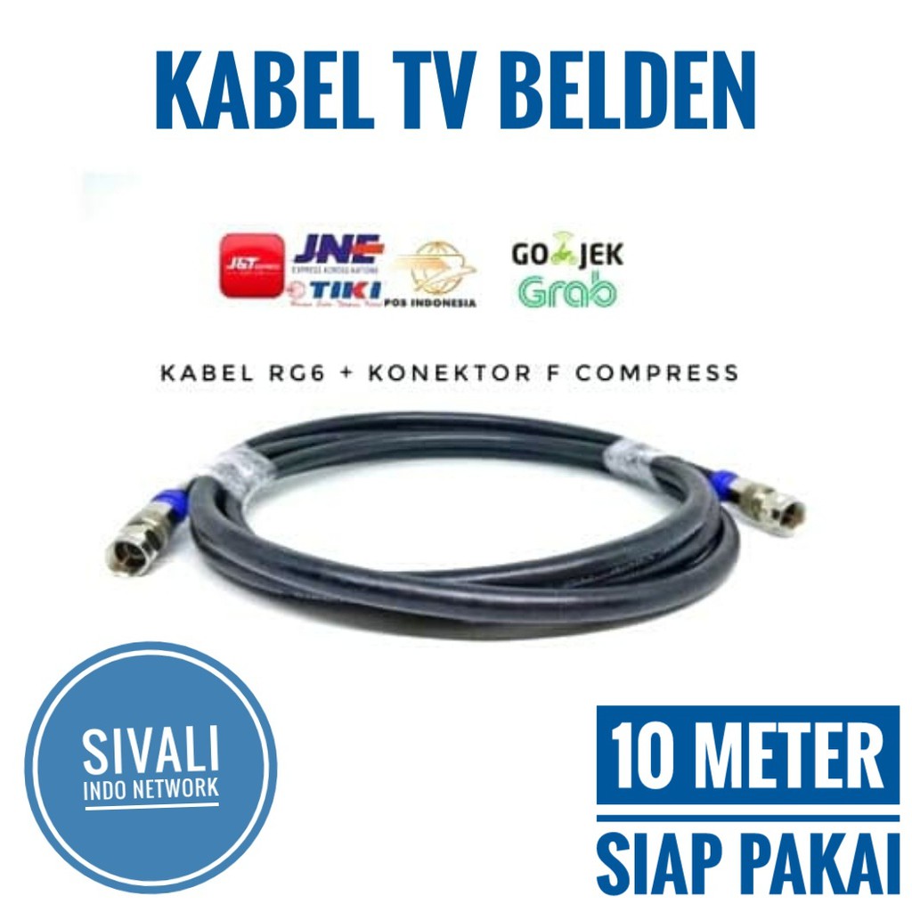 10 METER KABEL TV BELDEN F COMPRESS