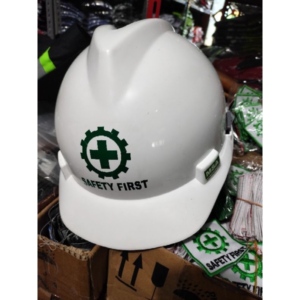 HELM SAFETY PUTIH BIRU MERAH DLL FASTREK PUTAR UNTUK PROYEK