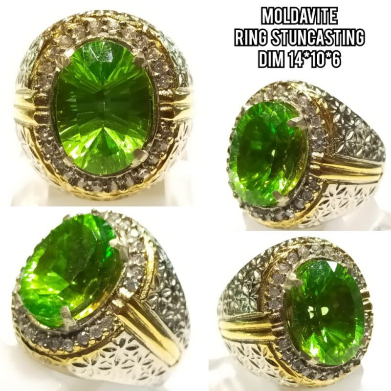 CINCIN BATU MOLDAVITE ASLI NATURAL