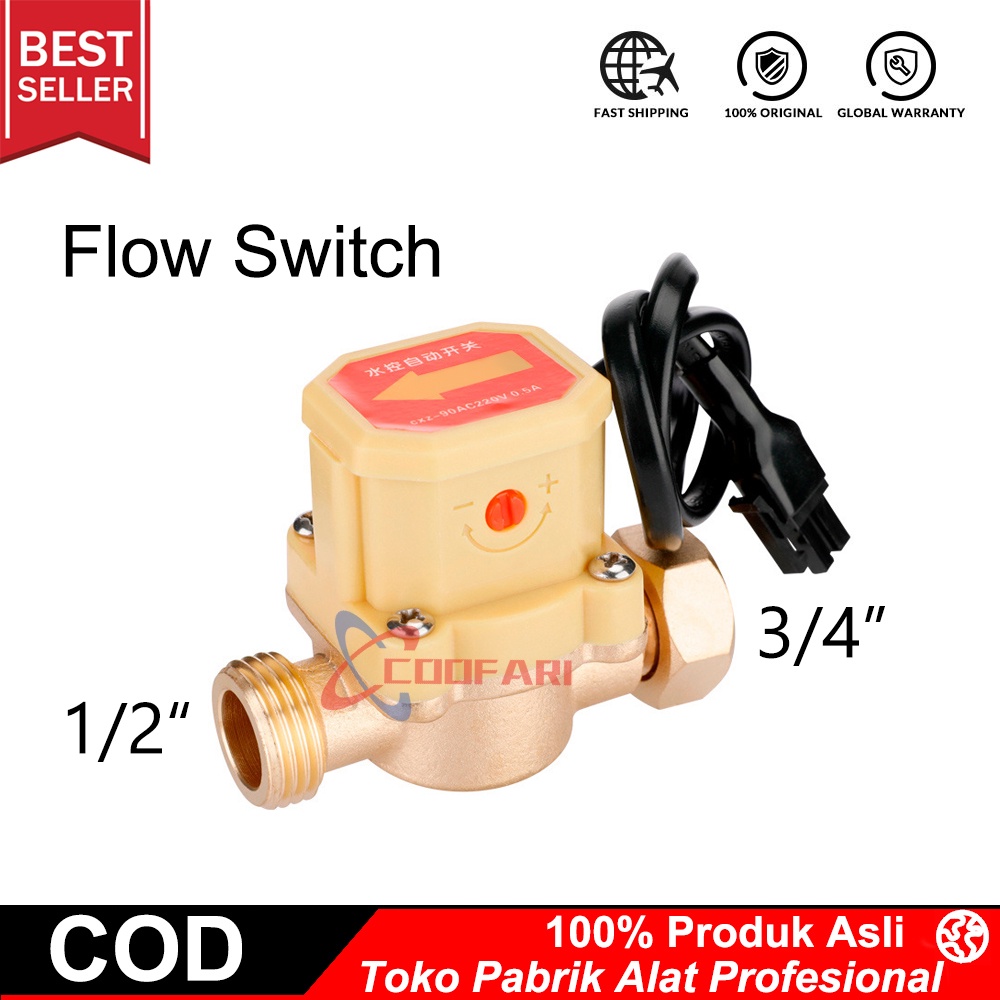 Flow Switch / Otomatis Elektrik 3/4&quot; + Sock Eksternal 1/2&quot; Otomatis Wasser Boster Pump