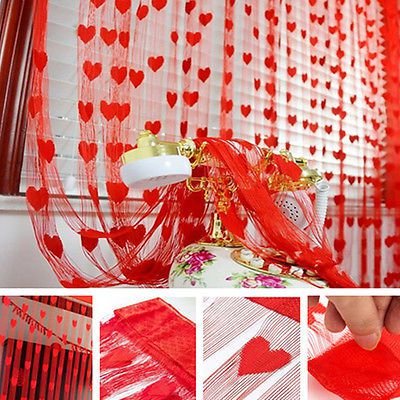 Tirai benang Love motif korean style dekorasi interior kamar mandi Gliter bathroom door curtain new