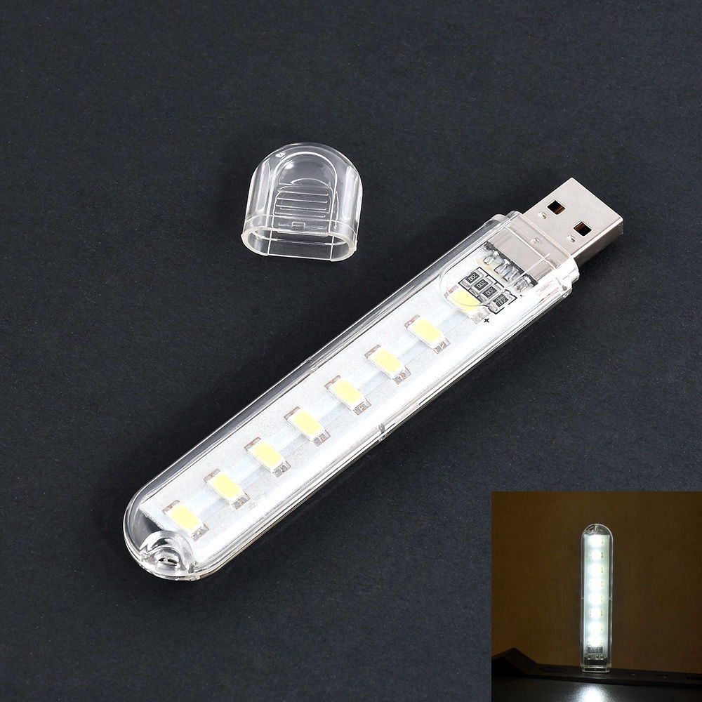 Lampu Malam USB 8 LED Hemat Energi