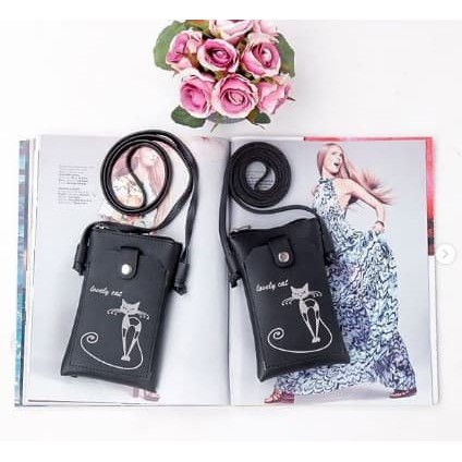 Tas hp miniso bahan tebal resleting besi tas hp wanita