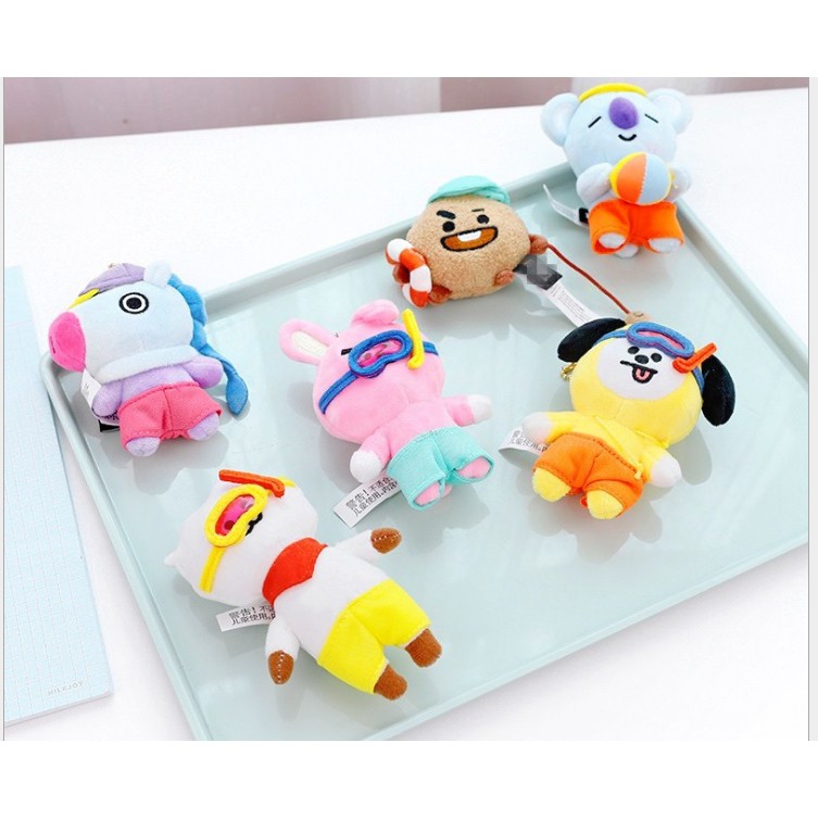 BT21 Summer Edition doll Key Chain Unofficial Boneka BT21 BTS