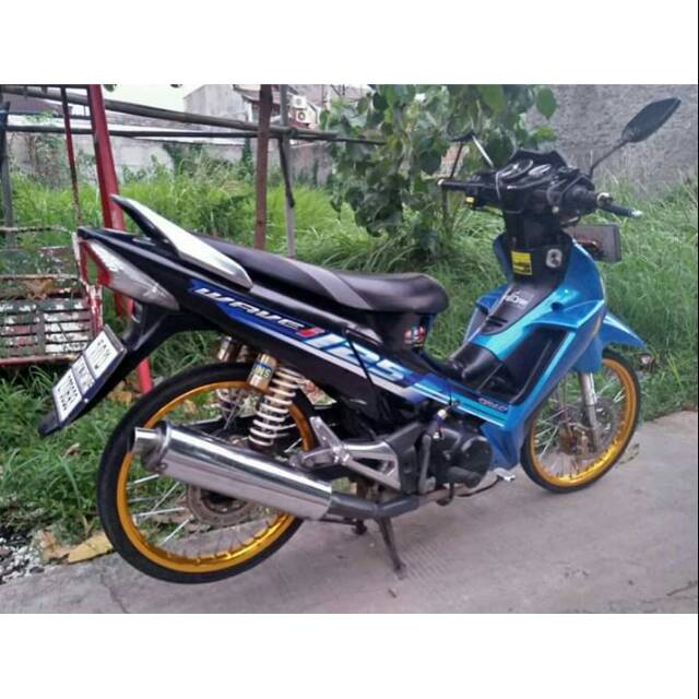 Striping Sticker Variasi Honda Supra 125 Carbu Wave Biru Shopee Indonesia