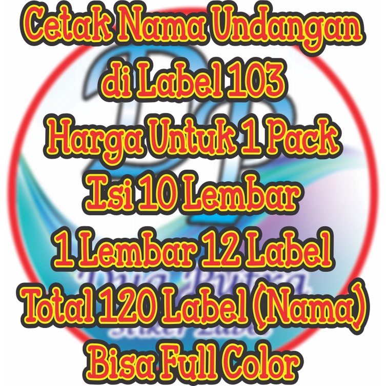 

Cetak Nama Undangan di Label 103