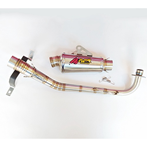 Knalpot Jupiter Z Drag Trail GTX Stainless Silincer Ujung Trioval