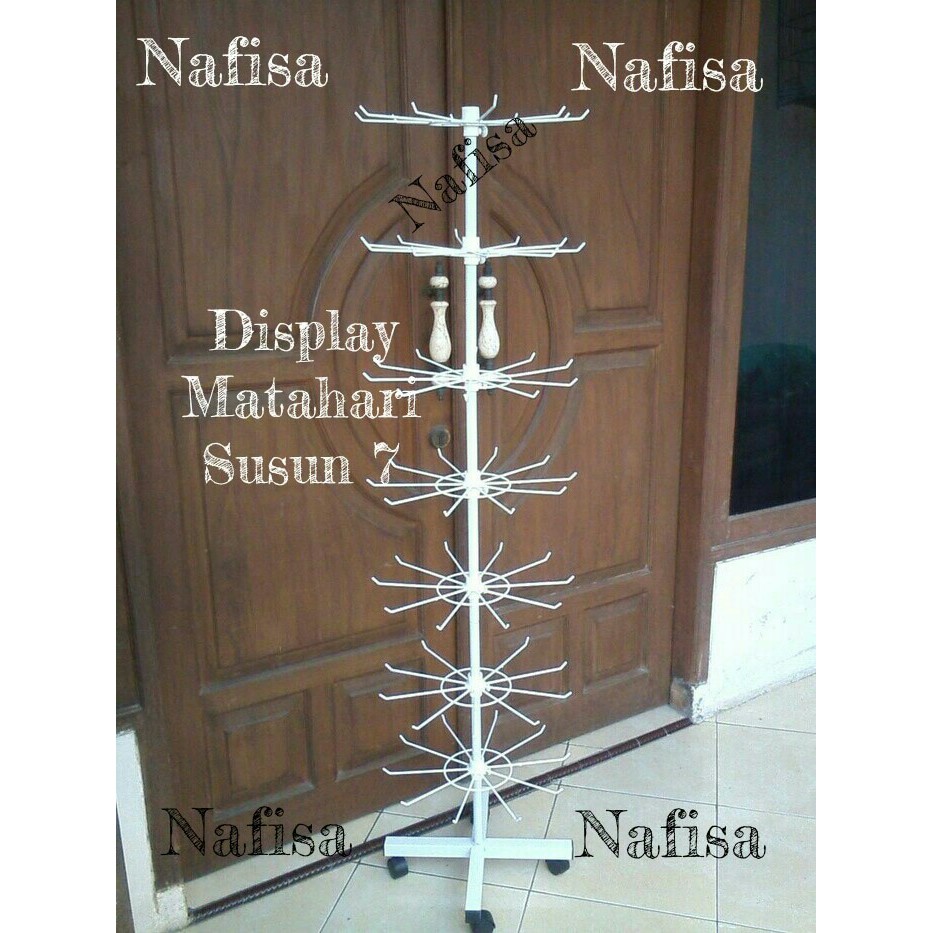 Gantungan Aksesoris 7 Susun Rak Putar Display Matahari Gantungan Aksesoris 7 Susun Rak Putar Display Matahari