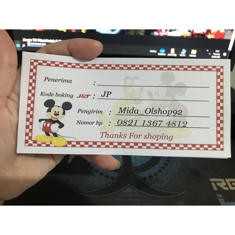 

kertas pengiriman olshop / kertas pengiriman mini