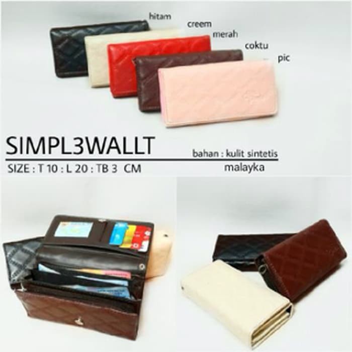 Simple Wallet / Dompet Kulit Murah Wanita / Dompet Lucu / Dompet Murah