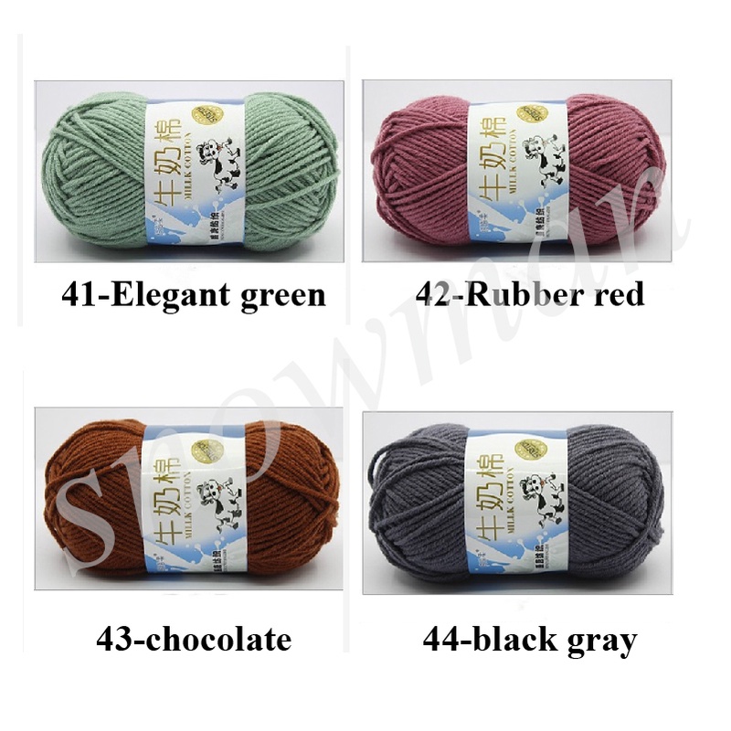 Benang rajut katun impor big ply/milk cotton yarn crochet yarn 5 ply 50 g