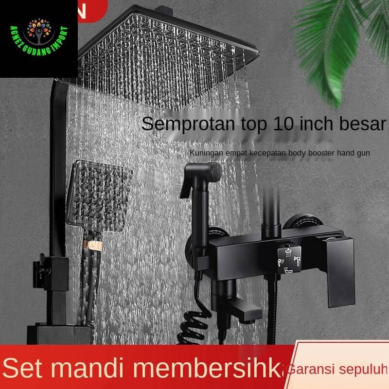 SHOWER HITAM SET KAMAR MANDI SHOWER MURAH BAHAN TEMBAGA SHOWER IMPORT GJ8881HSLRHS