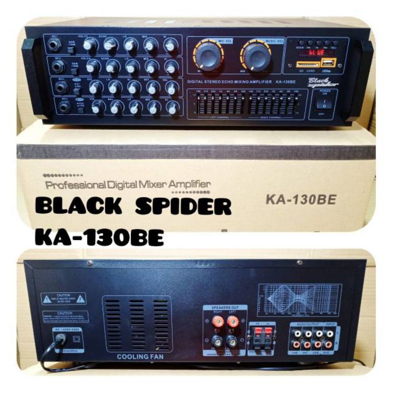 ampli Karaoke Black spider KA 130 BE Bluetooth amplifier