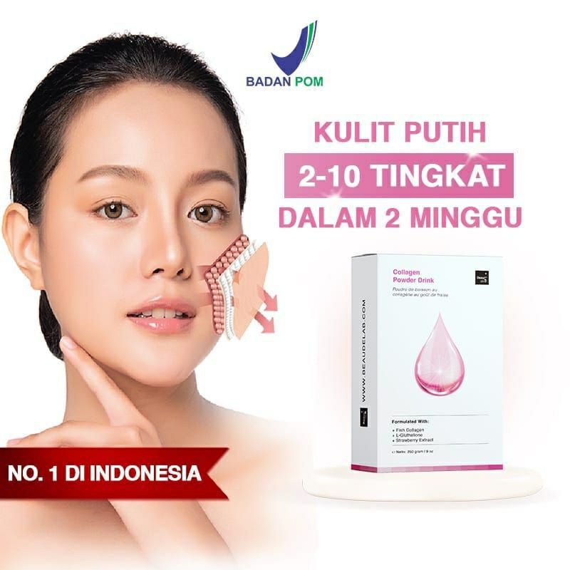 COLLAGEN DRINK POWDER BEAUDELAB COLLAGEN KOLAGEN powder drink Asli original rasa strawberry 5 in 1 b